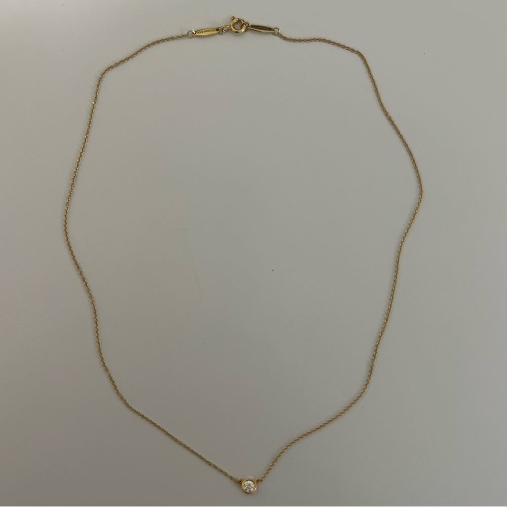 Tiffany Elsa Peretti Diamonds by the Yard Pendant Yellow Gold